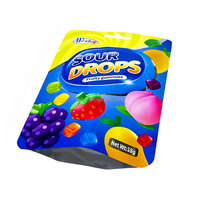 Sachets refermables en aluminium laminé, mini-sachets à fond plat pour bonbons, sacs Mylar de qualité alimentaire avec fermeture éclair pour bonbons gélifiés