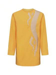 穆斯林男子非洲民族风格纯色拼接长袖派对套装传统阿拉伯人加大码非洲套装 - Product Image 6