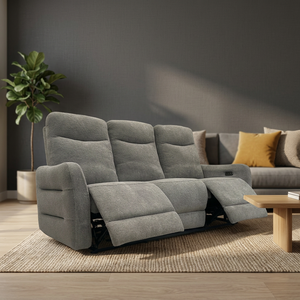Modern Fabric Recliner Chair <b>Electric</b> Power One Seat Hotel Sofa <b>Bed</b> Contemporary Design Metal Frame High-Density Foam - Product Image 3