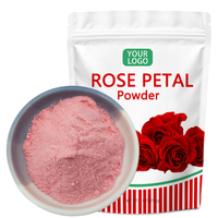 Poudre de jus de rose de qualité alimentaire, poudre de pétales de rose, poudre de rose pour faire un thé, un smoothie, un latte