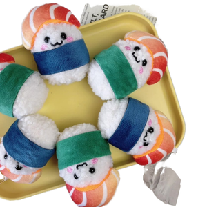 Portachiavi Natalizio Divertente e Kawaii, Ciondolo per Borsa a Forma di Sushi in Stile Giapponese, <span class=keywords><strong>Peluche</strong></span> Morbido Unisex 5-7 - Product Image 4
