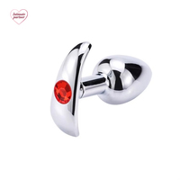 Jouets sexuels : Plug anal en acier inoxydable lisse, Plug anal avec bijou en cristal, Entraîneur anal pour femmes/hommes, Godemiché anal pour adultes, Boutique de sex-toys