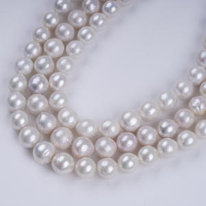 Collier de perles d'eau douce naturelles de marque Wenchi, fourniture directe du fabricant, perles Edison de 11-13 mm, semi-finies, pour la création de bijoux DIY - Product Image 1