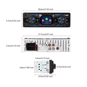 Estéreo Compacto para Auto con Pantalla Táctil Podofo 1 Din de 2.17 Pulgadas, Radio MP3, Bluetooth, FM, AUX, SWC, Doble USB Tipo-C, Carga Rápida ISO - Product Image 5