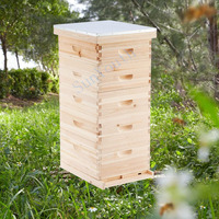 Ruche en bois à 5 étages pour apiculteurs, 3 superbes ruches profondes et 2 moyennes