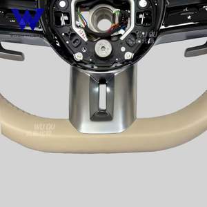 พวงมาลัยหนังสีเบจทรงแมลงปอแบบปรับแต่งรุ่นอัพเกรด เหมาะสำหรับรถเบนซ์ W205 W221 W222 GLS W212 W213 E63 AMG C63 E300 - Product Image 6