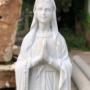 Estatua religiosa de mármol blanco, Estatua de la Virgen María en mármol blanco - Product Image 2