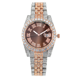 Orologio da Donna al Quarzo con Numeri Romani, Stile Hip Hop, in Lega con Strass, Disponibile in Otto Colori - Product Image 6