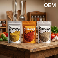 Sachets Doypack Recyclables de Qualité Alimentaire avec Fermeture Éclair, Ouvertures Faciles à Déchirer et Fenêtres Transparentes pour Assaisonnements (Poivre)
