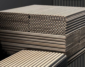 Prezzo all'ingrosso di buona qualità a prova di suono naturale o tecnico impiallacciatura di legno stecca Studio 3D stampato pannello acustico - Product Image 3