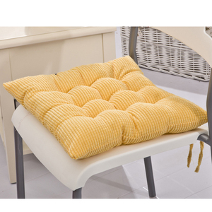 وسادة مقعد واحدة مقاس 40*40 سم (16*16 بوصة) بتصميم شريط خلفي قابل للغسل، مملوءة برغوة اللؤلؤ، متوفرة باللون الأصفر/الأحمر/البرتقالي - Product Image 5