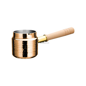 Mini Olla de Leche Ecológica de Lujo, Cacerola de Acero Inoxidable Triple con Mango de Madera de Primera Calidad para Uso en Restaurantes, Certificación SGS/CE - Product Image 2