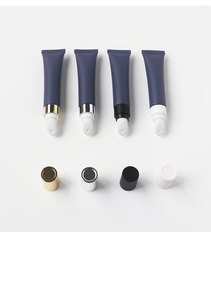 Tubo Cosmético de Plástico PE Azul Mate de 15 ml/15 g, Tubo para Loción para el Cuidado de la Piel, Tubo para Brillo Labial, con Cabezal de Masaje de Aleación de Zinc - Product Image 3