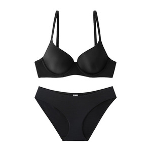 X8636 femmes grande taille 2 pièces ensemble visage lisse doux <span class=keywords><strong>soutien</strong></span>-<span class=keywords><strong>gorge</strong></span> push-up à armatures avec contrôle du ventre pour ensemble de <span class=keywords><strong>sport</strong></span> actif - Product Image 2