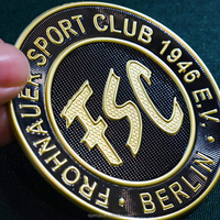 Écussons personnalisés écologiques pour maillots de sport, badge de football, transfert thermique, logo en relief 3D, étiquettes plaquées, patchs en TPU haute fréquence