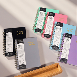 2024 2025 biểu tượng tùy chỉnh da bìa cứng xoắn ốc máy tính xách tay Tạp Chí kế hoạch với vải & PP bìa và tùy chỉnh in ấn cho quà tặng sử dụng - Product Image 5