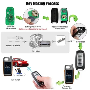 XHORSE XSCH01EN Venta al por Mayor de Fábrica Llave Remota Universal Inteligente para Vehículo Estilo KE.<span class=keywords><strong>LSL</strong></span> XM38 - Product Image 4