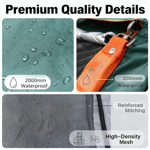 <span class=keywords><strong>Tente</strong></span> de camping automatique pliable, imperméable, respirante et coupe-vent, en tissu Oxford, pour 3-4 personnes, une seule couche, utilisable en toutes saisons - Product Image 5