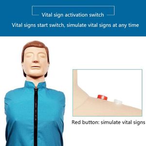 หุ่นจำลองการฝึกอบรมการช่วยชีวิตแบบ CPR <span class=keywords><strong>ครึ่ง</strong></span>ตัว พร้อมระบบตอบสนองทางการแพทย์ สำหรับการฝึกอบรมการฟื้นคืนชีพด้วยการปั๊มหัวใจและปอด - Product Image 2