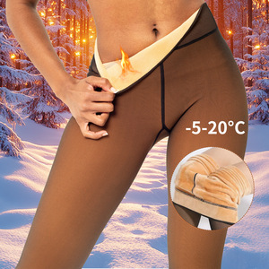 Plus Size Thick Fleece Lined Thermal Leggings <strong>Women</strong> High Waist Stretch Warm Pantyhose Long Winter <strong>Tights</strong> <strong>for</strong> Outfit - Product Image 2