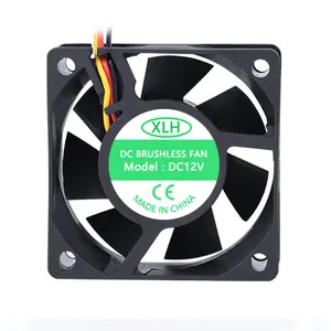 60mm 6025 Dc 60x60x25mm 5v/12v /24v Alimentation en plastique à faible bruit petit onduleur sans balais refroidisseur ventilateur de refroidissement axial