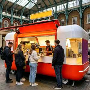Carro Eléctrico de Cuatro Ruedas para Comida, Venta Ambulante, Puesto Móvil, Barbacoa, Frituras, Bebidas Frías, Té con Leche, Aperitivos - Product Image 5
