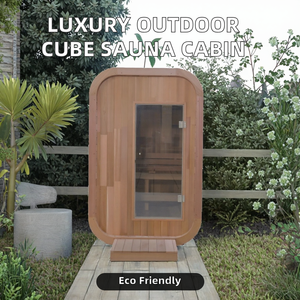Sauna Exterior de Lujo Moderna y Ecológica PLT, Cabina de Sauna Cúbica Impermeable para Jardín o Patio Trasero, Sauna Finlandesa Seca para Uso Doméstico o Comercial - Product Image 2