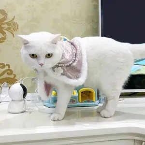 Roleplayコスチュームポンチョケープ猫ウォームコートマント猫用コスプレ猫帽子コートかわいい