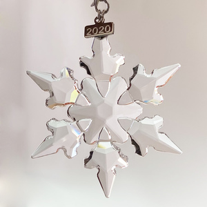 Shining Crystal Christmas Tree Ornament Christmas Snowflake Hanging <b>Car</b> Pendant Decoration - Product Image 5