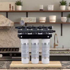 Sistema Purificador de Água Mineral Alcalina Comercial Manual de 3 Estágios de Alto Fluxo 24LPM com Filtro de Troca Rápida OEM para Pia de RV - Product Image 1