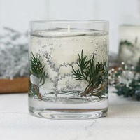 Großhandel Luxus benutzer definierte Duft kerzen in Jar Soja getrocknete Blume Muschel Gel Wachs Gelee Glas Kerzen