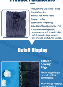 Braguitas Desechables Envueltas Individualmente, Ropa Interior Tipo Tanga Transpirable de Tela No Tejida para Salón de Belleza, Spa y Viajes - Product Image 5