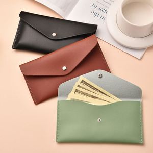 Monedero Largo de Cuero PU a la Moda, Tarjetero, Sobre Reutilizable para Guardar Efectivo, Cartera - Product Image 1