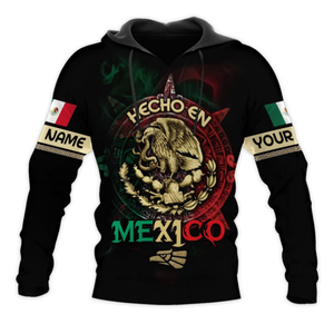 Fitspi Mexico In Hoodies Người Đàn Ông Mexico Cờ Mô Hình Áo Nỉ Mùa Thu Thời Trang Cá Nhân Tên Tops Quần Áo Quá Khổ - Product Image 5