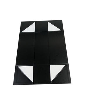 Lớn Sang Trọng Tùy Chỉnh Có Thể Gập Lại Từ Màu Đen Giấy Các Tông <span class=keywords><strong>Hamper</strong></span> Hộp Quà Tặng Với Ribbon - Product Image 3