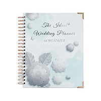Planificateur de mariage à couverture rigide de luxe avec impression personnalisée Agenda mensuel hebdomadaire quotidien Agenda Notebook Organisateur Livre Journal