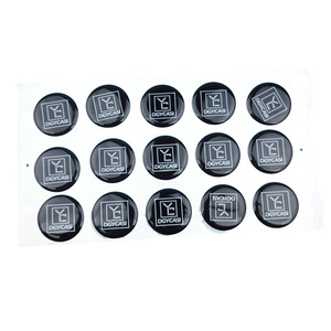 Pegatinas de resina epoxi Tu Qiangshun con patrón de letras, impresión UV para emblemas de coche, llaveros y decoración de altavoces - Product Image 1