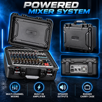 Console de mixage audio professionnelle avec amplificateur intégré, effets DSP et flight case pour DJ, scène, karaoké, système de sonorisation PA