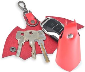 Porte-clés personnalisé en cuir en gros, étui de protection pour clés, porte-clés tendance en cuir PU, vente en gros, logo personnalisé, souvenir d'Halloween - Product Image 3