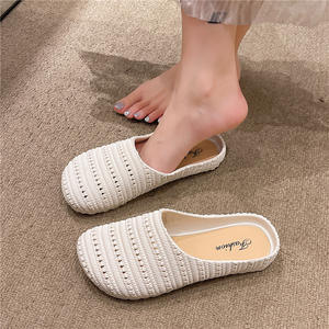 Chanclas de verano con lazo, estilo nuevo para mujer, aptas para uso en exteriores e interiores, en casa y en la playa. - Product Image 2