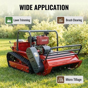 Heavy Duty Powered Single Cylinder 13HP <b>Remote</b> <b>Control</b> <b>Tracked</b> Lawn <b>Mower</b> SK-G800 1000mm Cutting Height for Farm Yard - Product Image 4