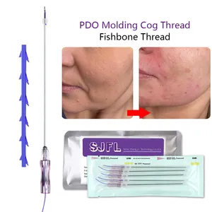 Face Body Lift Moldeo bidireccional Cog Fish Bone Pdo Hilos, 18g 19G Blunt Cheek Breast Butts Lift Fish Bone Pdo Hilos