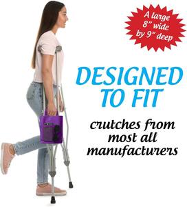 Free sample Crutch Pouch <b>Bag</b> with Foam Hand <b>Grip</b> Pads, Tote for Broken Leg Crutches with Storage Pockets Universal Crutch <b>Bag</b> - Product Image 6