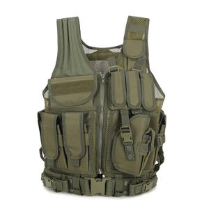 เสื้อกั๊กยุทธวิธีป้องกันกลางแจ้งกระเป๋าคาดหน้าอกไนลอนอุปกรณ์ป้องกันส่วนบุคคลดีไซน์ใหม่ - Product Image 6