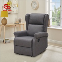 Sofá Reclinable Japonés Moderno de Respaldo Alto, Cuero PU, Ajustable, Extensible, Individual, Manual, Cómodo, con Respaldo Reclinable, Estructura Metálica