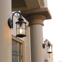 Lampe murale d'extérieur moderne créative et rétro LED étanche pour couloir avec base en fer pour jardin