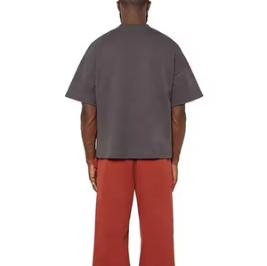 Usine Design Hommes Haute Élastique Vêtements pour Hommes Goutte Épaule Surdimensionné T-shirt - Product Image 6