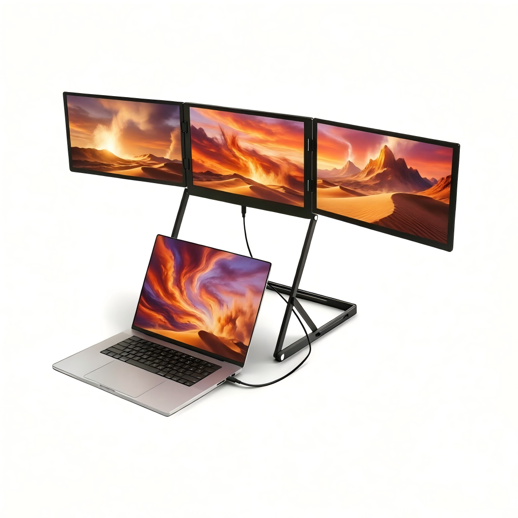 Hot Selling Factory Price <strong>2026</strong> Business Gaming Interface Triple 15.6-inch <strong>1080p</strong> Tricreate Fhd Usb-c IPS Portable <strong>Monitor</strong>