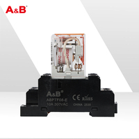 Module de relais miniature électromagnétique A&B PNM 10A DPDT pour rail DIN, DC 12V/24V AC 220V, relais industriel