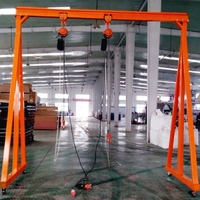 JIN YANG HU PT-1 Poussoir manuel Portique portable Hauteur fixe Mobile avec 1-2 tonnes Capacité de chargement Composants de base inclus